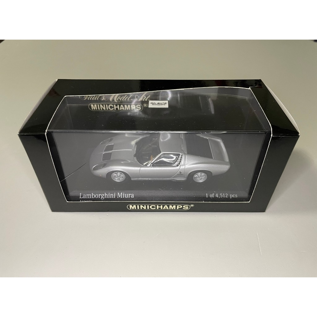 1/43 Mini Chelan Borghini Mura Miura Silver Color Elegant, Missing Headmark, Cover Cracks รถเก่า โดย