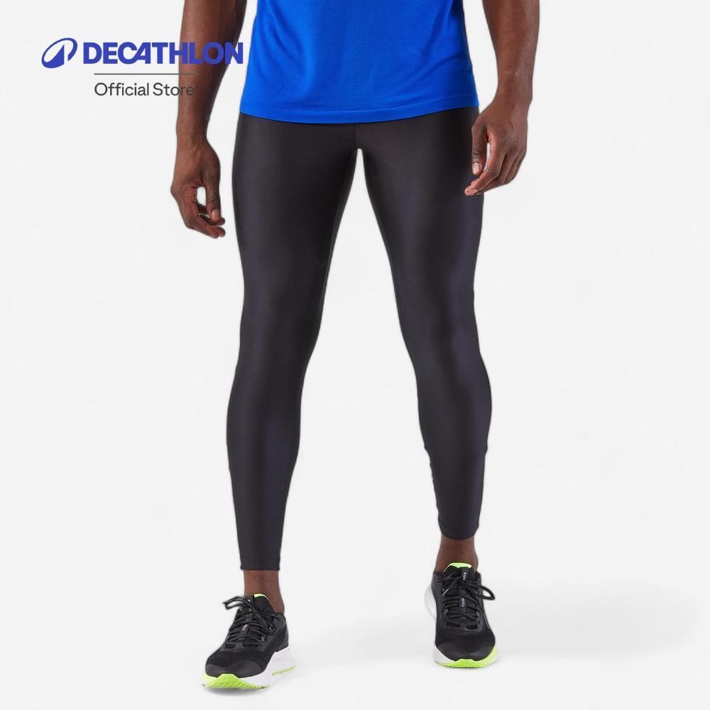 Decathlon Men'S Running Leggings กางเกงวิ่งผู้ชายรัดรูประบายอากาศได้ดี รุ่น Kiprun Run 100 - Black