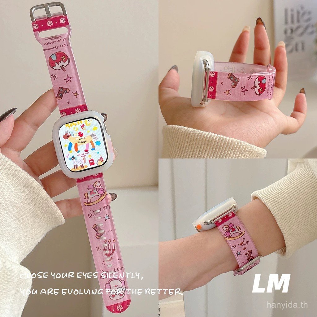 น่ารัก Pony ซิลิโคนนุ่ม TPU สําหรับ Apple Watch Series 11 iWatch Series S11 S10/9/8/7 Ultra 3 2 SE3 SE2 ขนาด 49/46/45/44/41/42/40 มม. อุปกรณ์เสริม