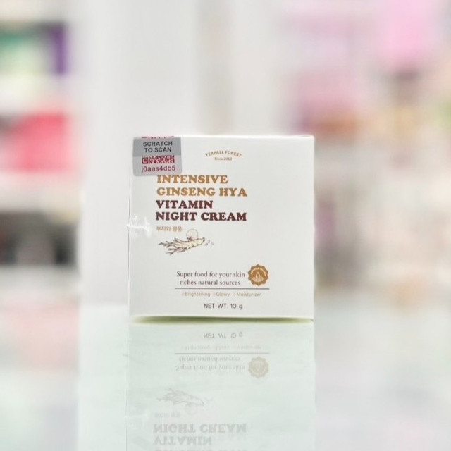 ครีมโสมไฮยา 10g. YERPALL Intensive Ginseng Hya Vitamin Night Cream ครีมโสมสตอ โสมไฮยา