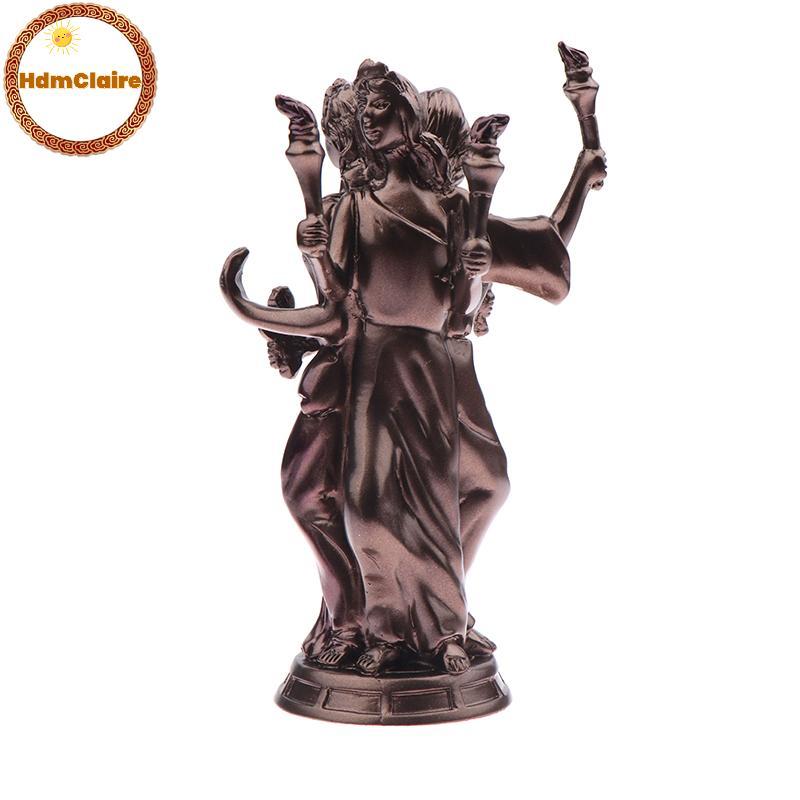 HdmClaire Veronese Designs Hecate Greek Triple Goddess Of Magic รูปปั้นหล่อเย็นเรซิ่นสําริดโบราณเสร็