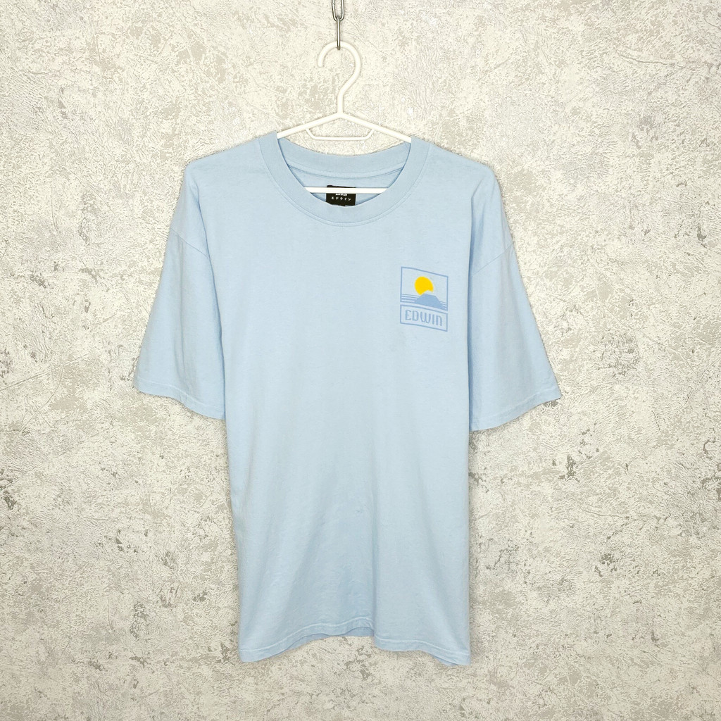 Simple EDWIN EDWIN เสื้อยืดแขนสั้นผู้ชายผ้าฝ้ายแท้ฤดูร้อน Commuter