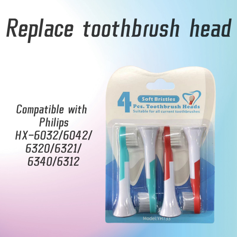 YH733 หัวแปรงทดแทนสําหรับ Philips HX6032 HX6042 HX6320 HX6321 HX6340 HX6312