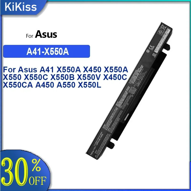 แบตเตอรี่ 2950mAh A41-X550A สําหรับ Asus A41 X450 X550A X550 X550C X550B X550V X450C X550CA A450 A55