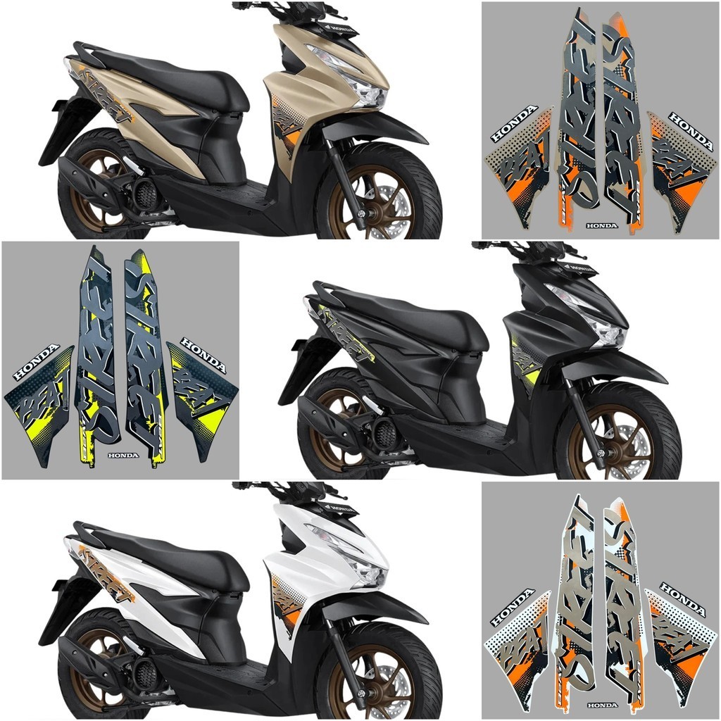 Honda Beat Street 2025 2026 Fullset Quality AJM Striping Stickers