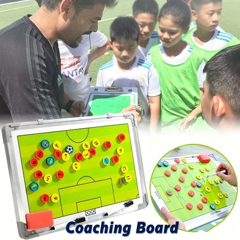 กระดานกลยุทธ์ฟุตบอล Tactics Board แถมฟรีปากกา แม่เหล็กผู้เล่น และแปรงลบ สำหรับโค้ช