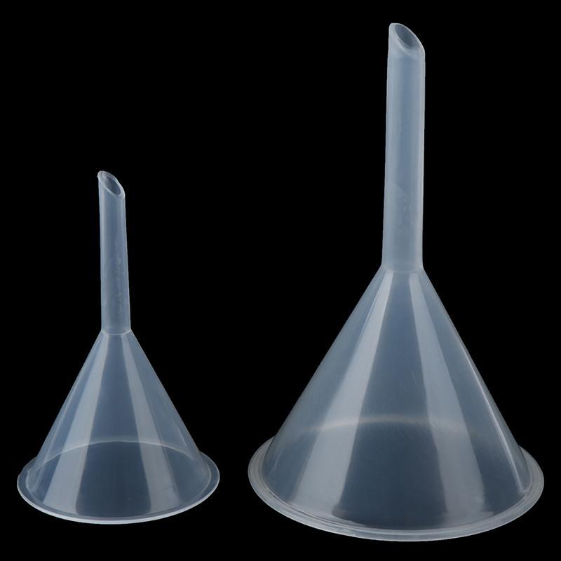 HETH 60mm 90mm Mouth Dia Laboratory กรวยกรองพลาสติกสีขาวใส HETH