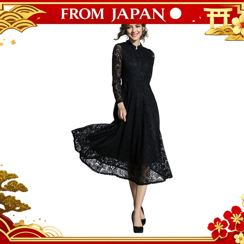 Yino Five Colors One Piece Dress Wedding Party Dress All Lace Maxi Dress Autumn/Winter Spring Lace L