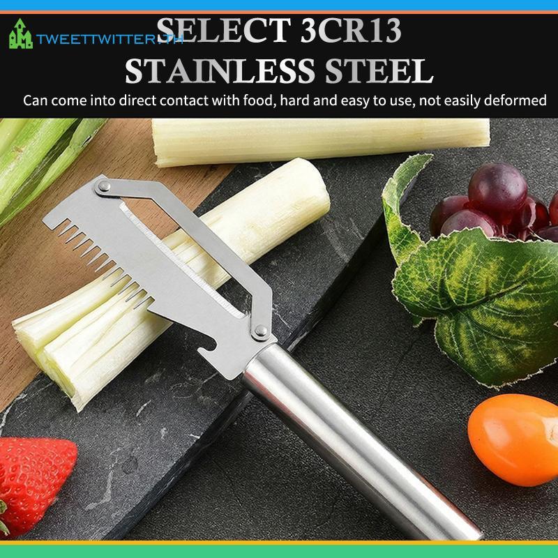 Tweet 1PC Multi-Functional สแตนเลส Scallion Peeling มีดสบายเครื่องมือห้องครัวสําหรับ Home ผัก Peeling Prep TH