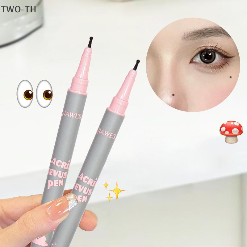 TWO-TH Long-Lasting Face ปลอม Tear Mole ปากกาธรรมชาติเหมือนจริง Frele แสตมป์ดินสอกันน้ํา Dot Spot ปากกาแต่งหน้าเครื่องสําอางใหม่