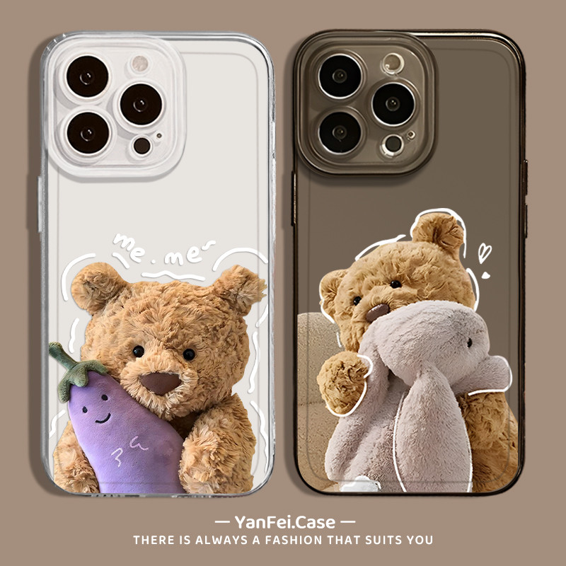 Barcelo Bear เหมาะสําหรับ iqoo13 เคสโทรศัพท์ 12 โปร่งใส neo10pro oneplus ace5 คู่ 3v Bonnie Rabbit 1