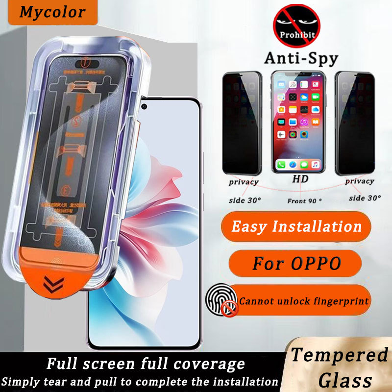 ฝุ่นฟรีติดตั้งความเป็นส่วนตัวกระจกนิรภัยสําหรับOPPO F25 F23 F21 F19 F15s F17 F15 F11 F9 R17 Pro R15 
