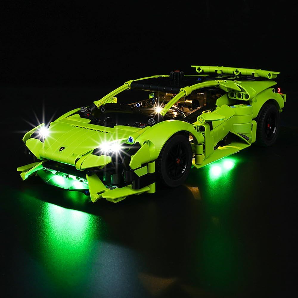 ชุดไฟ LED Kyglaring เข้ากันได้กับ Lego Lamborghini Huracán Tecnica Technica 42161 Building Blocks, อ