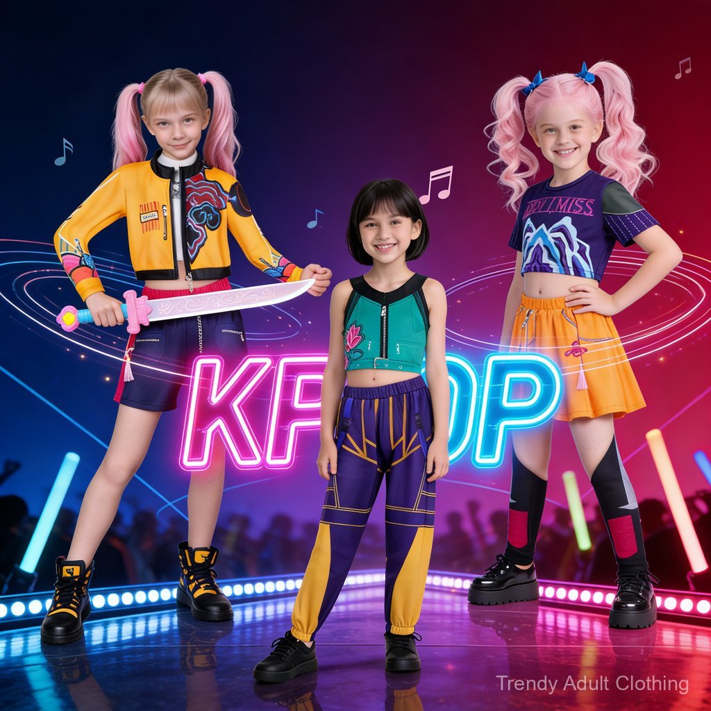 ชุด kpop demon hunters เด็ก Rumi Mira Zoeey เคป๊อป ชุดเวทีนักล่าปีศาจสาว สไตล์ใหม่จากนักร้องยอดนิยม