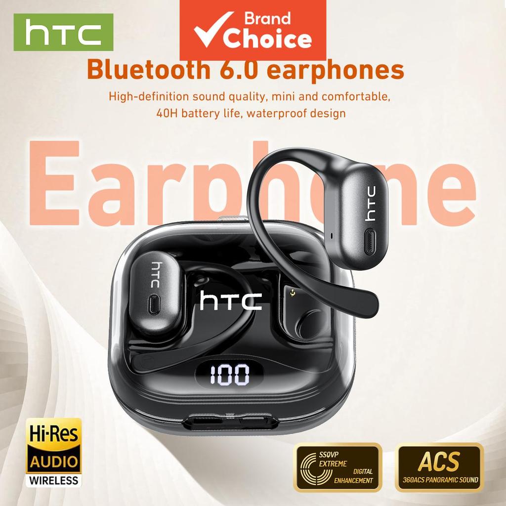 หูฟังบลูทูธ HTC NE08 พร้อมระบบแปลแบบเรียลไทม์ 135 ภาษา เสียงสเตอริโอ HiFi ลําโพง 10 มม. ความถี่ต่ํา