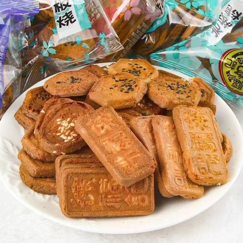 สินค้าใหม่พร้อมสต็อก Xu Fuji Iwate-fired Fried Biscuits ของว่างสําหรับเด็กแบบสบายๆหลายรสชาติ บิสกิตก