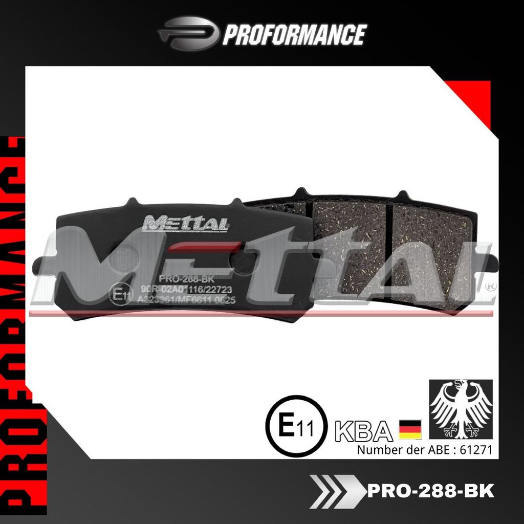 BETTAL EMI-METALLIC ผ้าเบรคมอเตอร์ไซค์ Fit WMOTO ES250i / XADV250i (PRO-288)