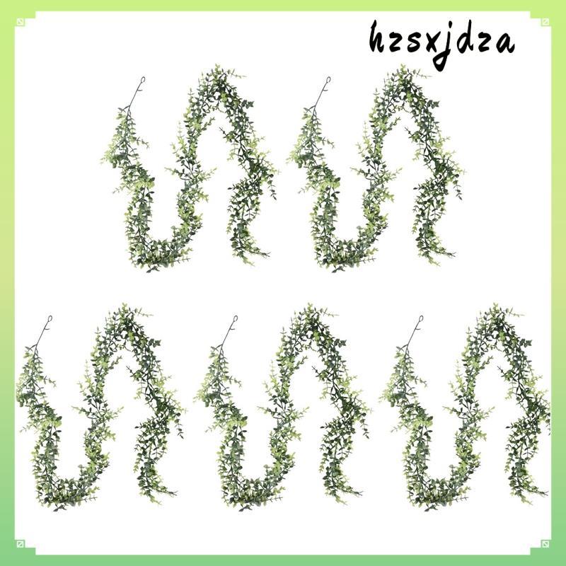 5 แพ็ค 30Ft ประดิษฐ์ Eucalyptus Garlands ปลอม Greenery Vines Faux แขวนพืชสําหรับงานแต่งงานตารางฉากหล