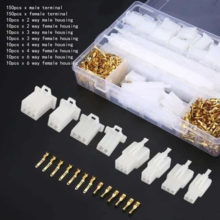 380pcs 2.8mm 2/3/4/6 pin ยานยนต์ขั้วสายไฟฟ้ารถจักรยานยนต์ปลั๊กชุดเชื่อมต่อสายไฟ ปลั๊กช่อง ปลั๊กสายไฟรถยนต์ ปลั๊ก ต่อ