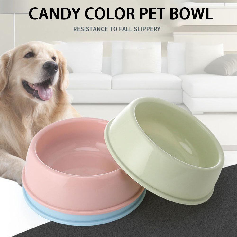 Candy สีพลาสติกชามสัตว์เลี้ยง Mini สัตว์เลี้ยงสุนัข Cat และ Puppy อาหาร Hold ชามชาม Feeding Can W8u6