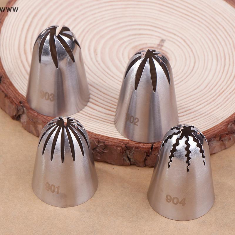 902 901ปลาค็อดสแตนเลส904 903ขนาดใหญ่หัวบีบครีมหัวบีบครีมหัวบีบครีมเค้กฟองดองอุปกรณ์อบในครัวใหม่