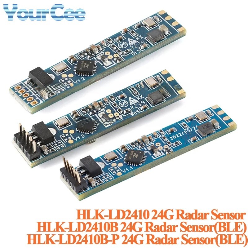 10 ชิ้น/1 ชิ้น HLK-LD2410B HLK-LD2410 ความไวสูง 24G มนุษย์ Presence Statu Radar Heartbeat Detection 