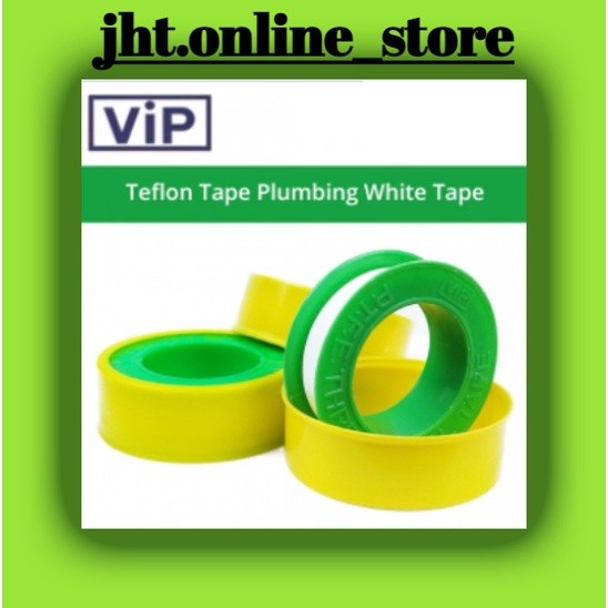 ท่อน้ํา สีขาว P.VIP PTFE เทปซีล 1 ม้วน(1 ชิ้น) 12mm x 0.075mm TE เทปซีลไวต์เทป