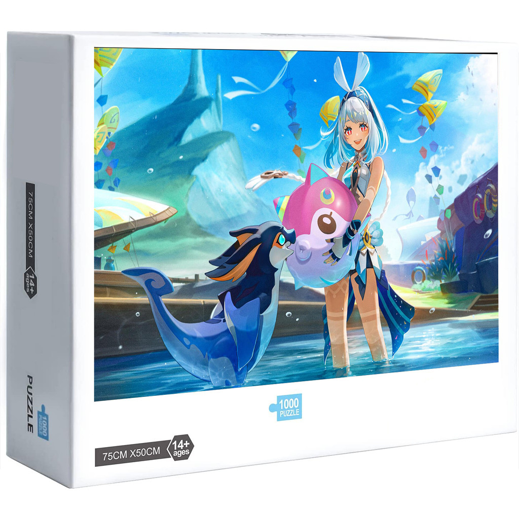 Genshin Impact Mualani จิ๊กซอว์สไตล์ใหม่เกมสนุกของขวัญตกแต่งบ้าน