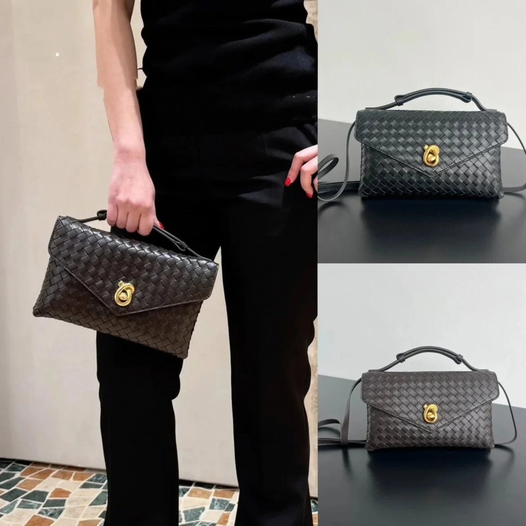 [เกรด Daigou] b Home 25 สไตล์ใหม่หนัง KnotLockb Home Messenger กระเป๋าเงินเก่าสไตล์คลาสสิก B บ้านทอผ