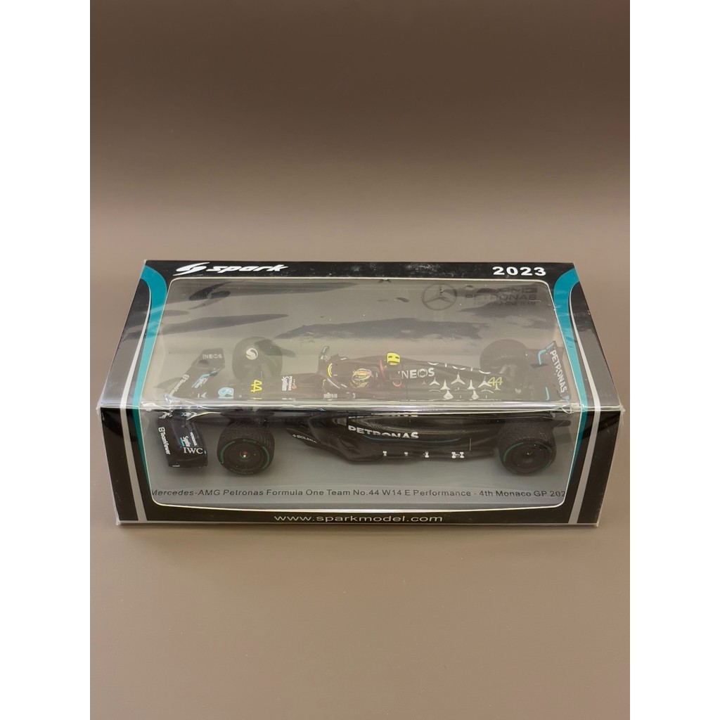 [spark] 1/43 Hamilton Monaco 2023 F1 Model Fleet: Mercedes AMG W14 Monaco GP Rider: Lewis Hamilton L