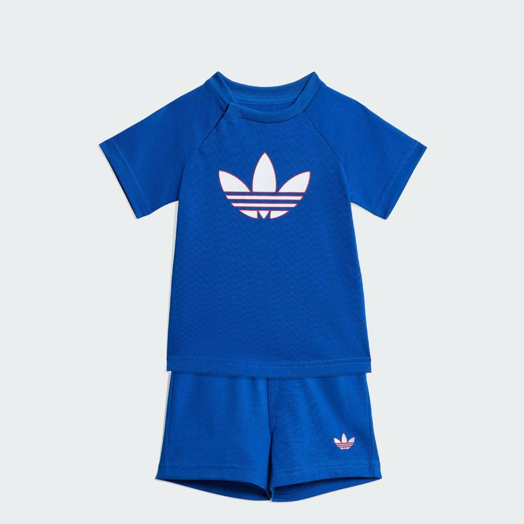 adidas Lifestyle TREFOIL SHORT TEE SET Unisex Blue KD1033