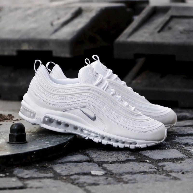 Airmax 97 Premium Unisex White Triple Sports Shoes/White