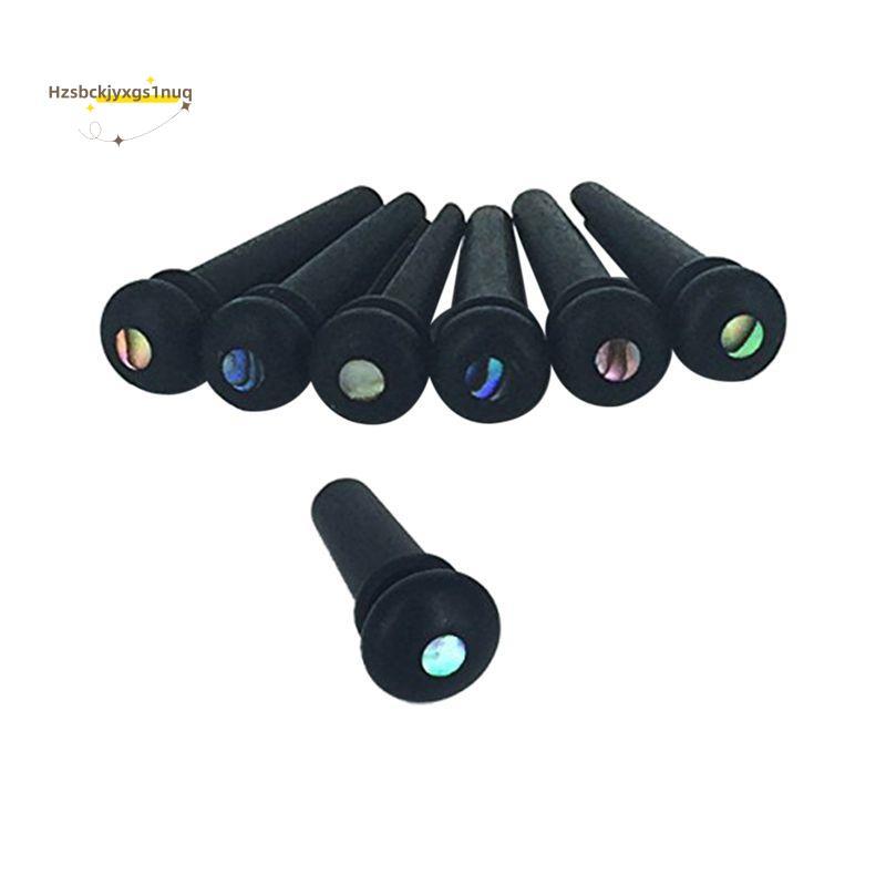 Hzsbckjyxgs1uqEbony Guitar Bridge Pins,Ebony End Pin,Endpin,Abanlone Dot สําหรับชิ้นส่วนกีตาร์โปร่งท