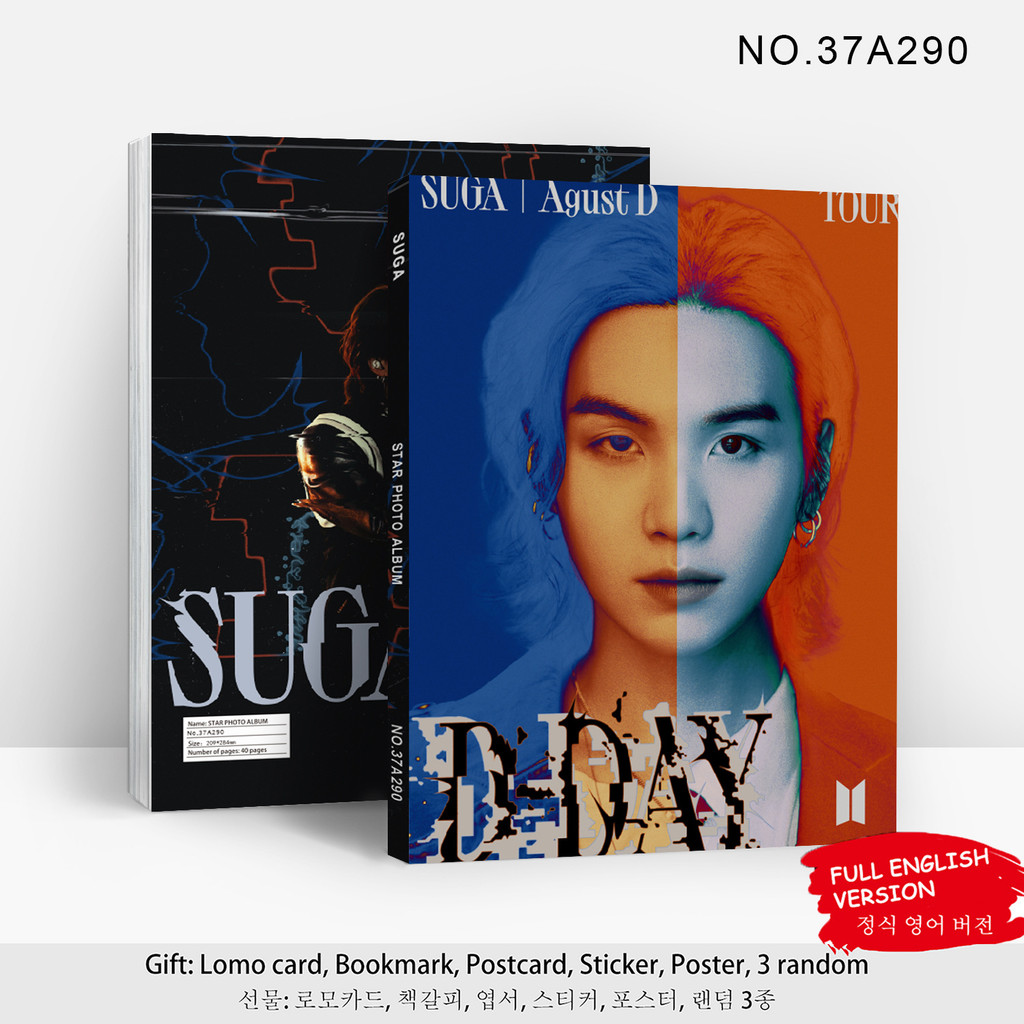 พร้อมส่ง อัลบั้มภาพสไตล์ใหม่ SUGA SugaAgust D เคลือบกระดาษการพิมพ์สี HD อัลบั้มภาพคอลเลกชันหนังสือ 8