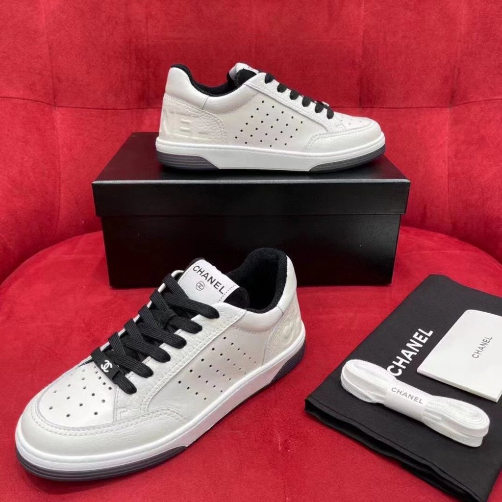 [Daigou ระดับ] CHANEL/Xiangjia C Home CHANEL สไตล์ CHANEL 22ss ฤดูใบไม้ผลิฤดูร้อนสไตล์ใหม่สีดําสีขาว