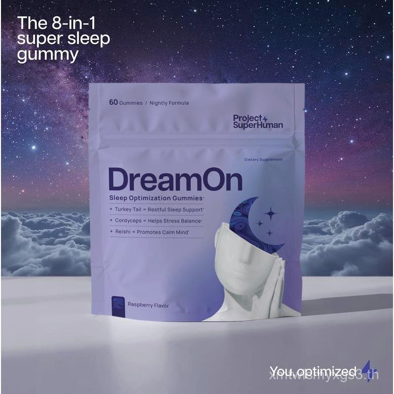 Project SuperHuman DreamOn Sleep Optimization Gummies 8-in-1 Formula for Restorative Sleep & Stress 
