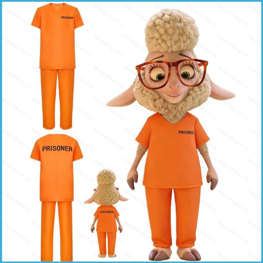 NS1 Zootopia 2 Bellwether ชุดคุมขัง 110 ซม.-190 ซม.บทบาทเล่นคอสเพลย์ผ้าฮาโลวีนเครื่องแต่งกาย SN1