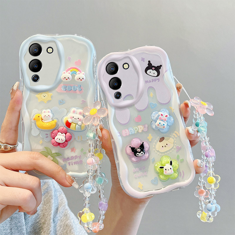 เคส For Infinix Note 12 G96 / X670 TPU เคส BBNYGZ สไตล์ครีม 3D ตุ๊กตากรณีโทรศัพท์ใสที่มีหลายรูปแบบ.