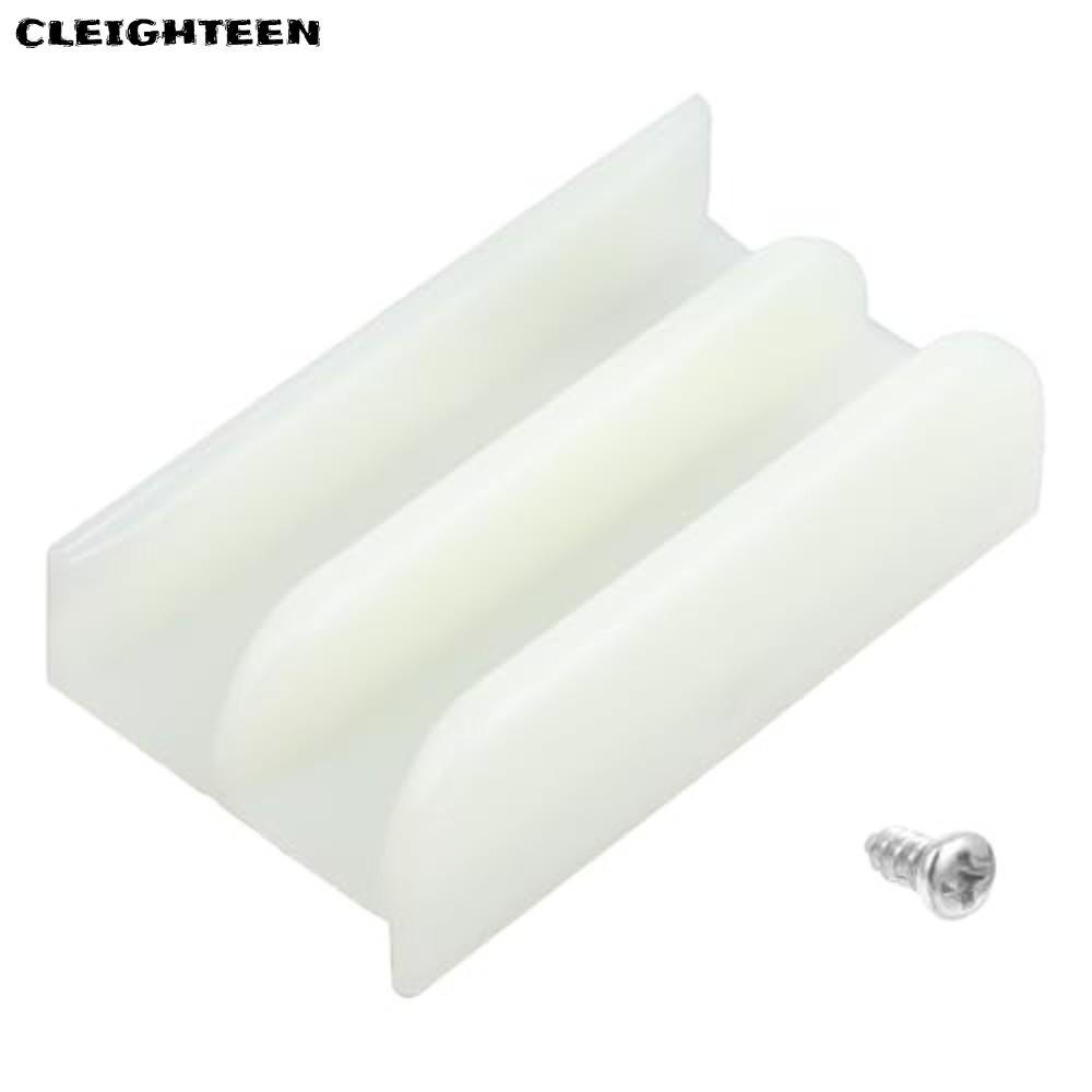 รางพลาสติก CLEIGHTEEN ช่อง 1/2 นิ้ว 7/16 นิ้วแก้วหนา M6219 เลื่อนประตูห้องอาบน้ําด้านล่าง TRACK, พร้