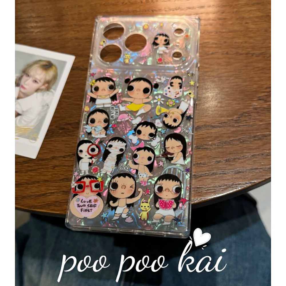 ปลอก Iphone 17 Pro Max Shell Marble Pattern Case น่ารักการ์ตูนสาว Yuy กันกระแทก Hard Case Iphone 16 Pro Max Thicken เคสป้องกันกล้องสําหรับ iPhone 17 16 15 Pro Max