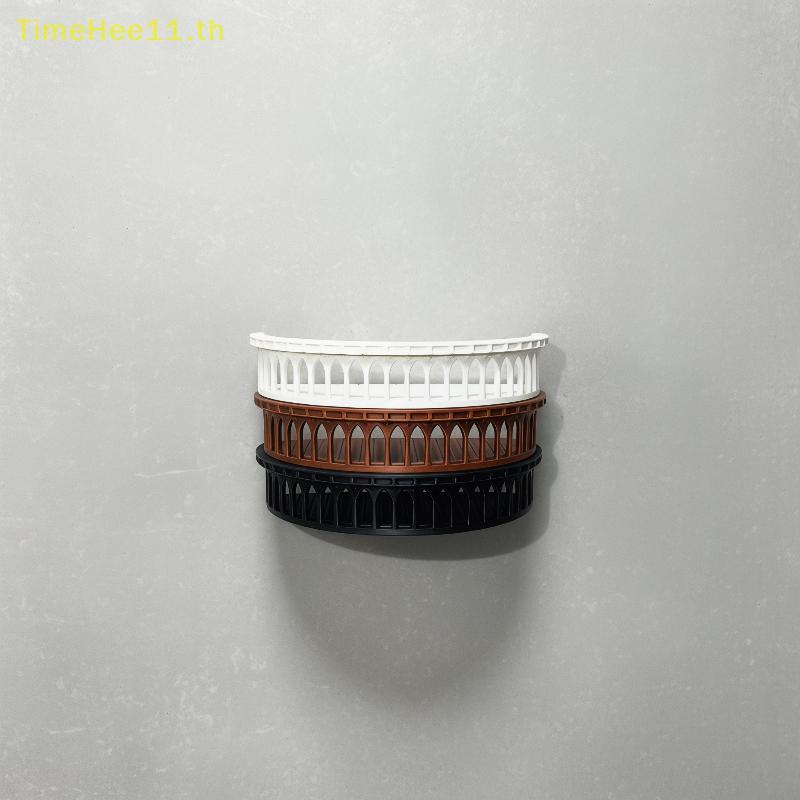 TimeHee 1 ชิ้นยุโรป Miniature Dollhouse ติดผนัง Ra ชั้นวางไม้สําหรับ Play ฉากตกแต่ง TH