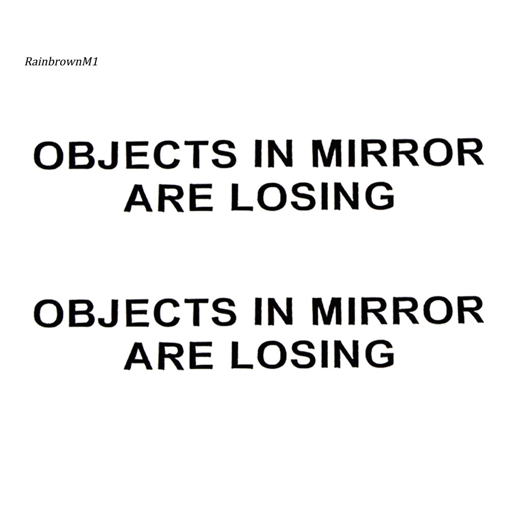[Rm] 2 ชิ้น OBJECTS IN MIRROR ARE LOSING สติ๊กเกอร์ติดรถยนต์ กระจกมองหลัง รูปลอกไวนิล
