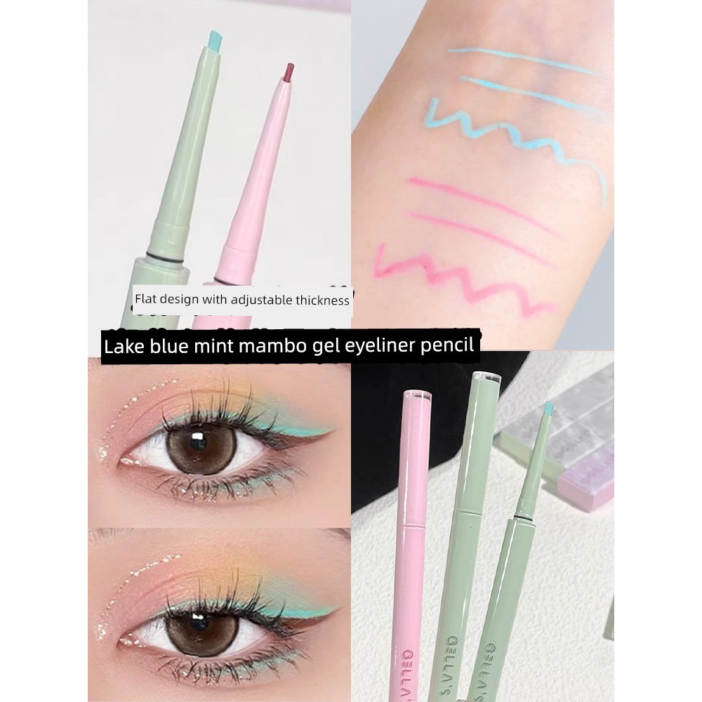 อายไลเนอร์ อายไลเนอร์สีน้ำตาล eyeliner Lake Blue Eyeliner Dopamine Mint Green Pink Eyeliner Gel Pen 