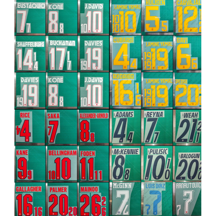 2026 World Cup Home Collection (2) ผู้ใหญ่ขนาด A+ เกรด Jersey ตัวอักษรและตัวเลขการถ่ายเทความร้อน Iron-on