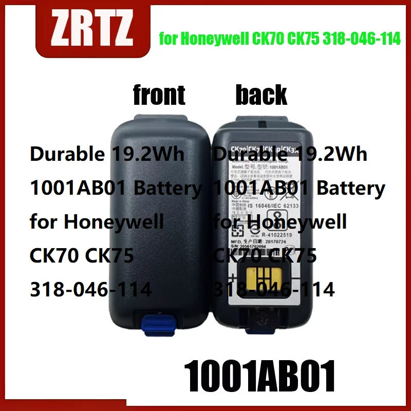 ทนทาน 19.2Wh 1001AB01 แบตเตอรี่สําหรับ Honeywell CK70 CK75 318-046-114