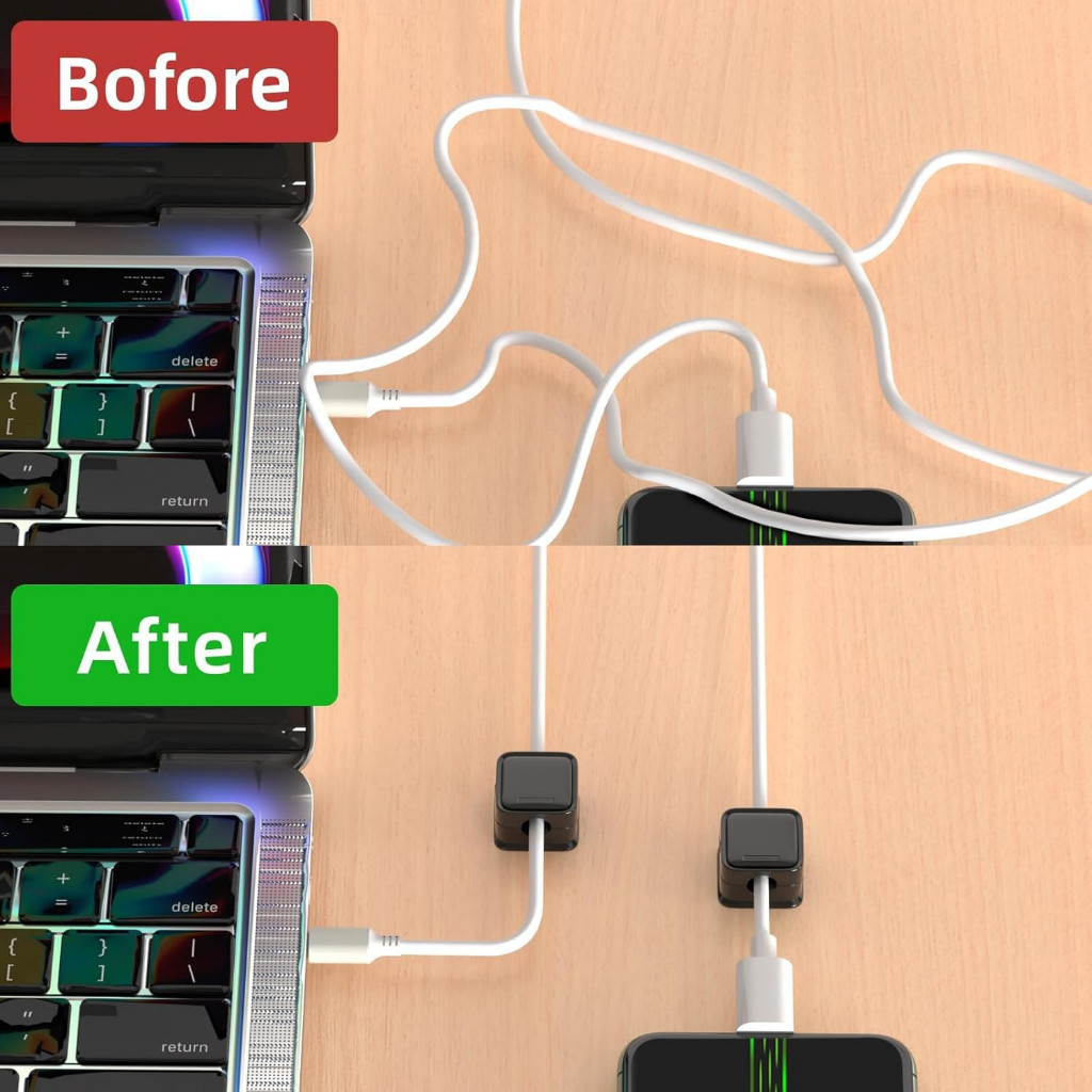 พร้อมส่งที่เก็บสายชาร์จ ประเภทแม่เหล็ก USB รูปที่ 6