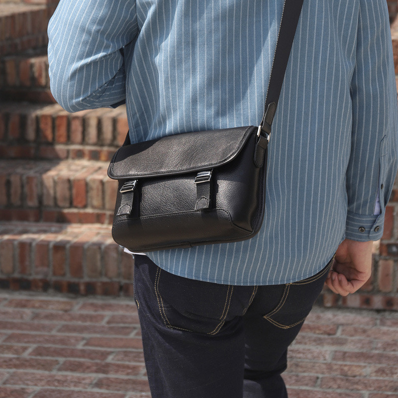 ของแท้หนังแท้ผู้ชายไหล่ข้างเดียวกระเป๋าMessengerผู้ชายหนังวัวชั้นแรกCommuter Casualกระเป๋าMessengerท