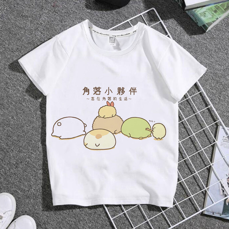 TWTT132 Sumikko Gurashi Sumikko Gurashi เสื้อยืดเด็กพ่อแม่และลูกสวมเกาหลี SEZT
