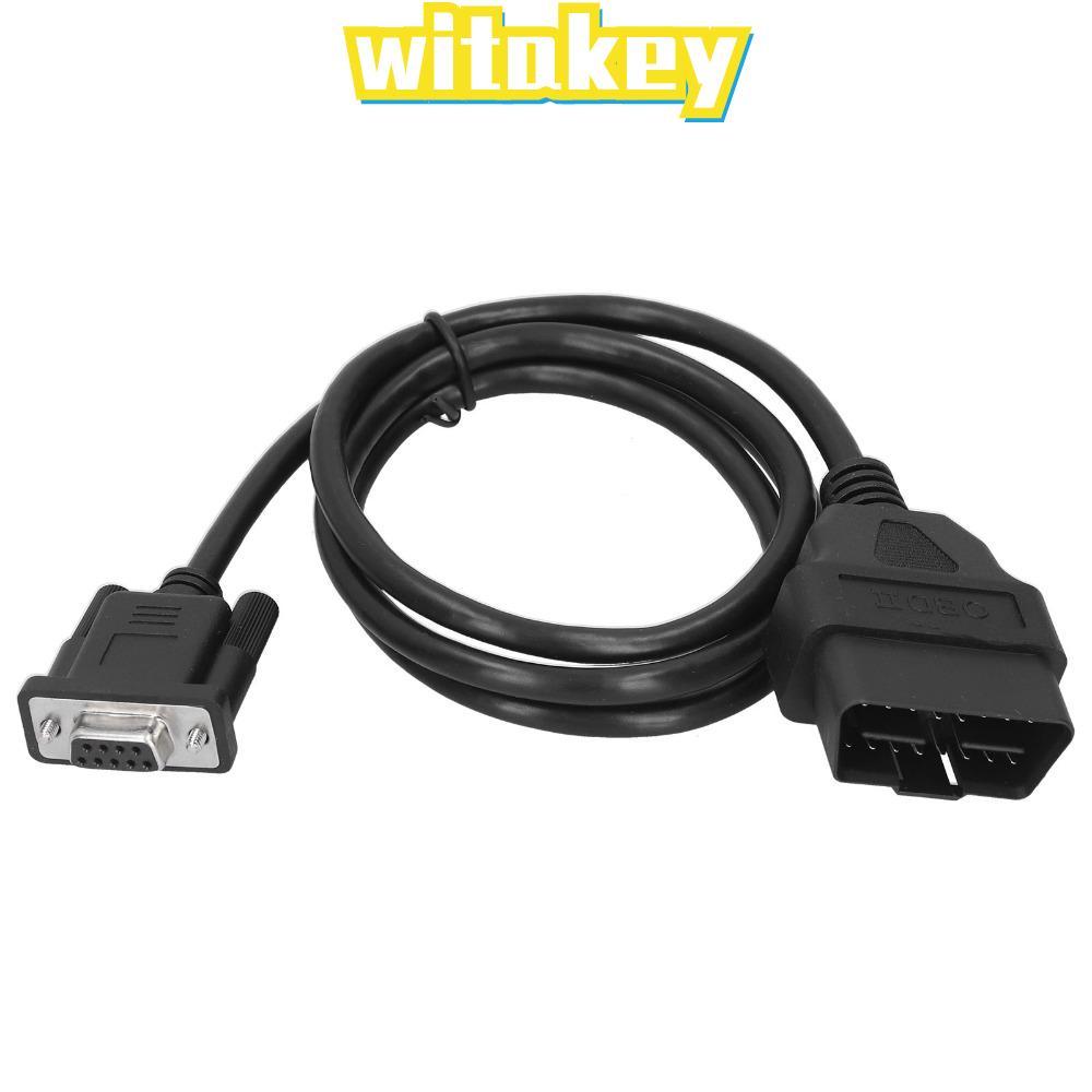 อะแดปเตอร์อินเทอร์เฟซการวินิจฉัย WITAKEY, การส่งข้อมูลแบบ Pinout เต็มรูปแบบ 1M / 3.3ft OBD2 ถึง DB9 สายวินิจฉัยพอร์ตอนุกรม