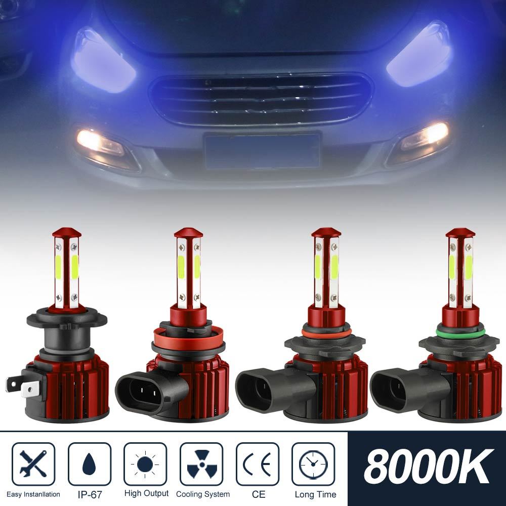2pcs 12V H7 H8 H9 H11 9005 9006 ความสว่างสูง 8000K Ice Blue Mini รถ LED ไฟหน้าโคมไฟ, กันน้ํา IP67 Pl